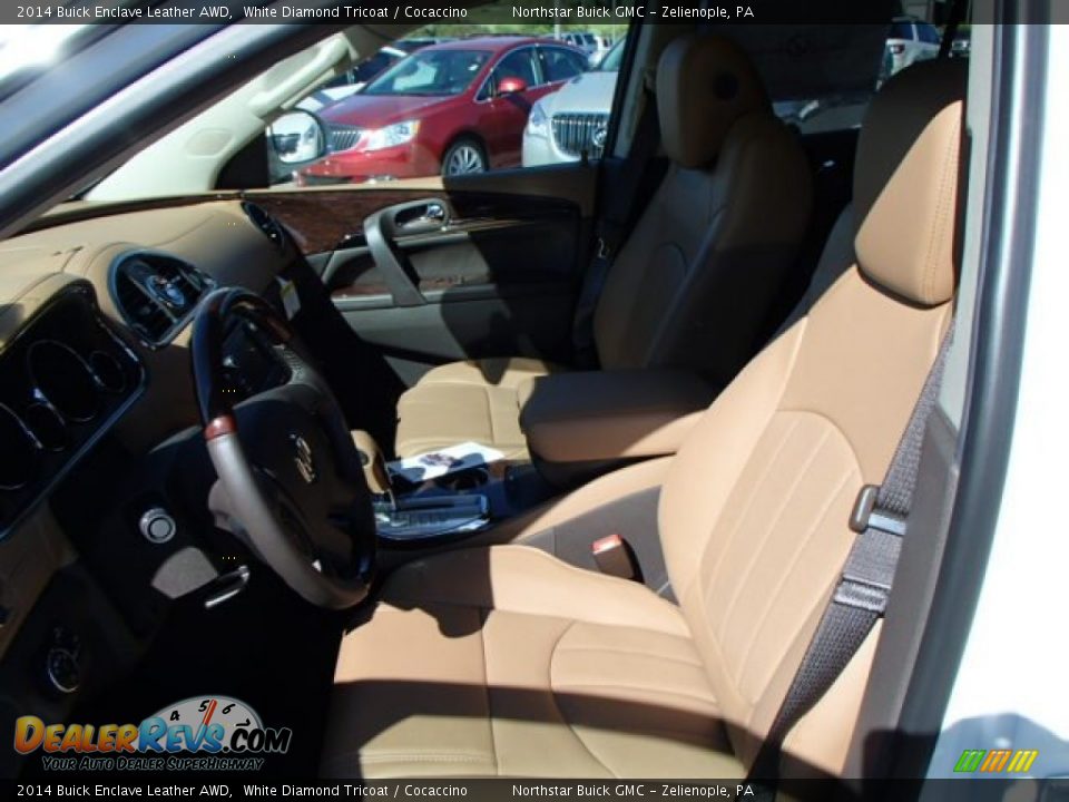 2014 Buick Enclave Leather AWD White Diamond Tricoat / Cocaccino Photo #10