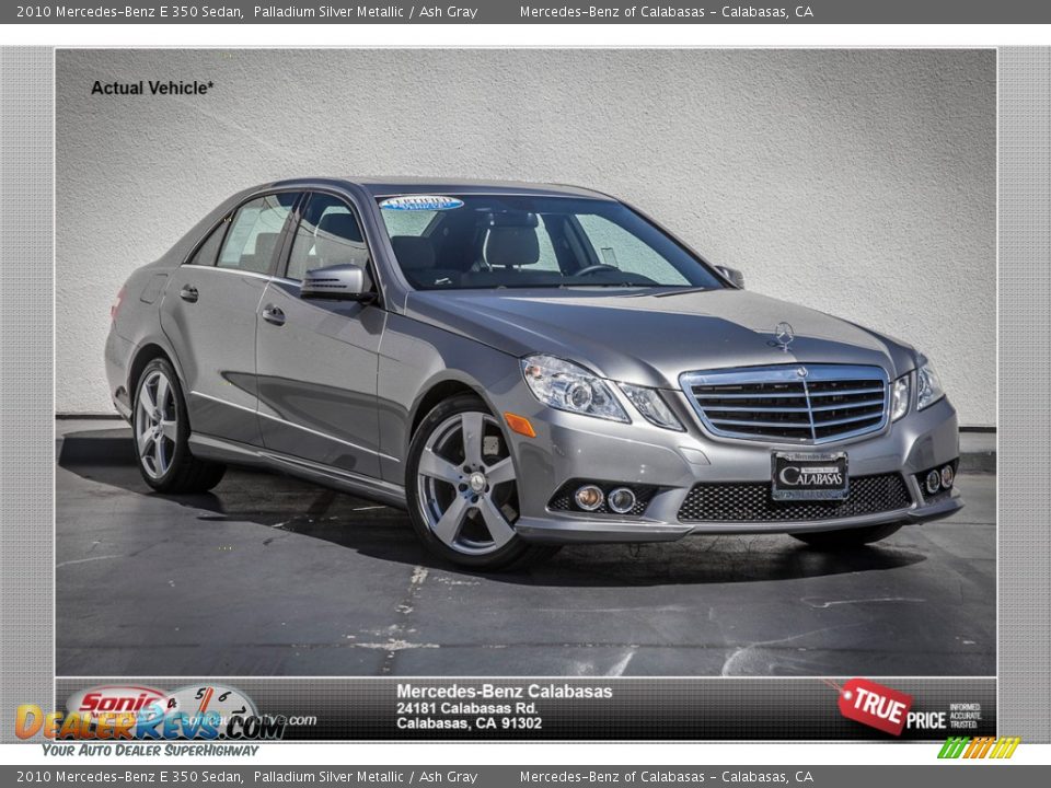 2010 Mercedes-Benz E 350 Sedan Palladium Silver Metallic / Ash Gray Photo #1