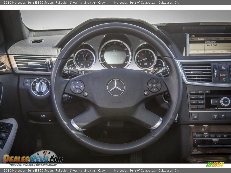 2010 Mercedes-Benz E 350 Sedan Palladium Silver Metallic / Ash Gray Photo #15
