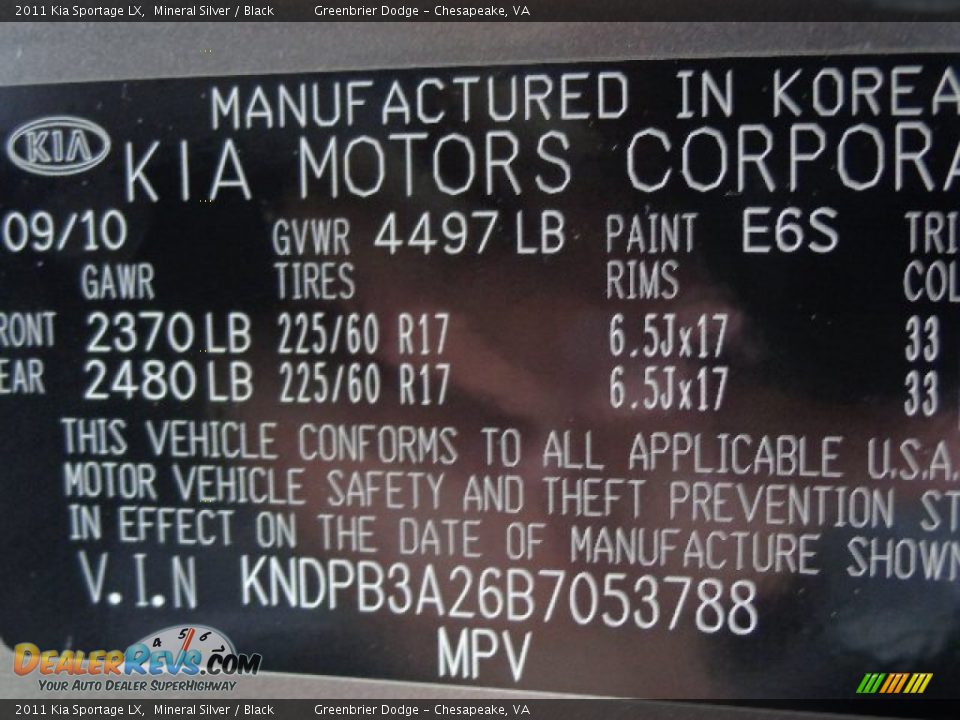 2011 Kia Sportage LX Mineral Silver / Black Photo #28