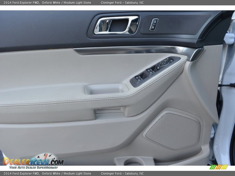 2014 Ford Explorer FWD Oxford White / Medium Light Stone Photo #4