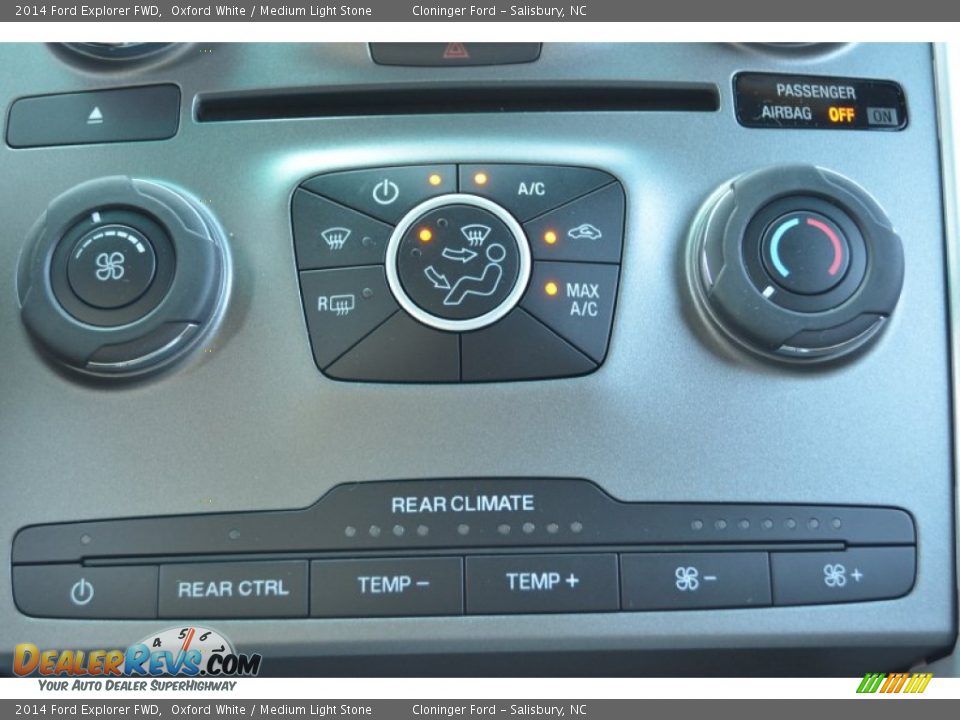 2014 Ford Explorer FWD Oxford White / Medium Light Stone Photo #12