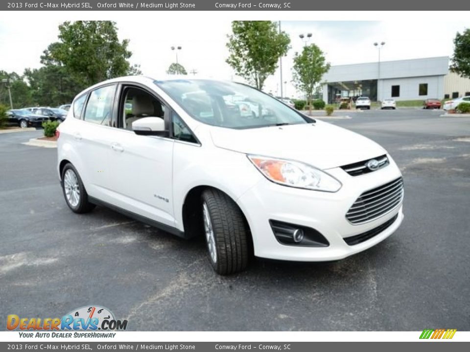 2013 Ford C-Max Hybrid SEL Oxford White / Medium Light Stone Photo #3