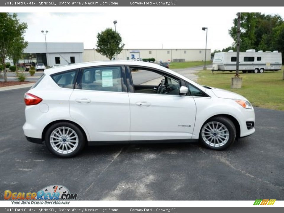 2013 Ford C-Max Hybrid SEL Oxford White / Medium Light Stone Photo #4