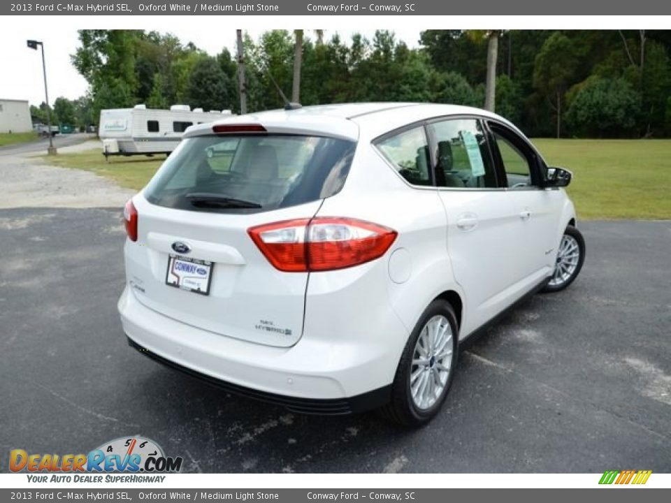 2013 Ford C-Max Hybrid SEL Oxford White / Medium Light Stone Photo #5