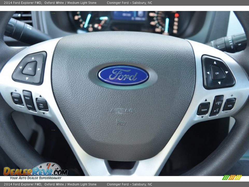 2014 Ford Explorer FWD Oxford White / Medium Light Stone Photo #16