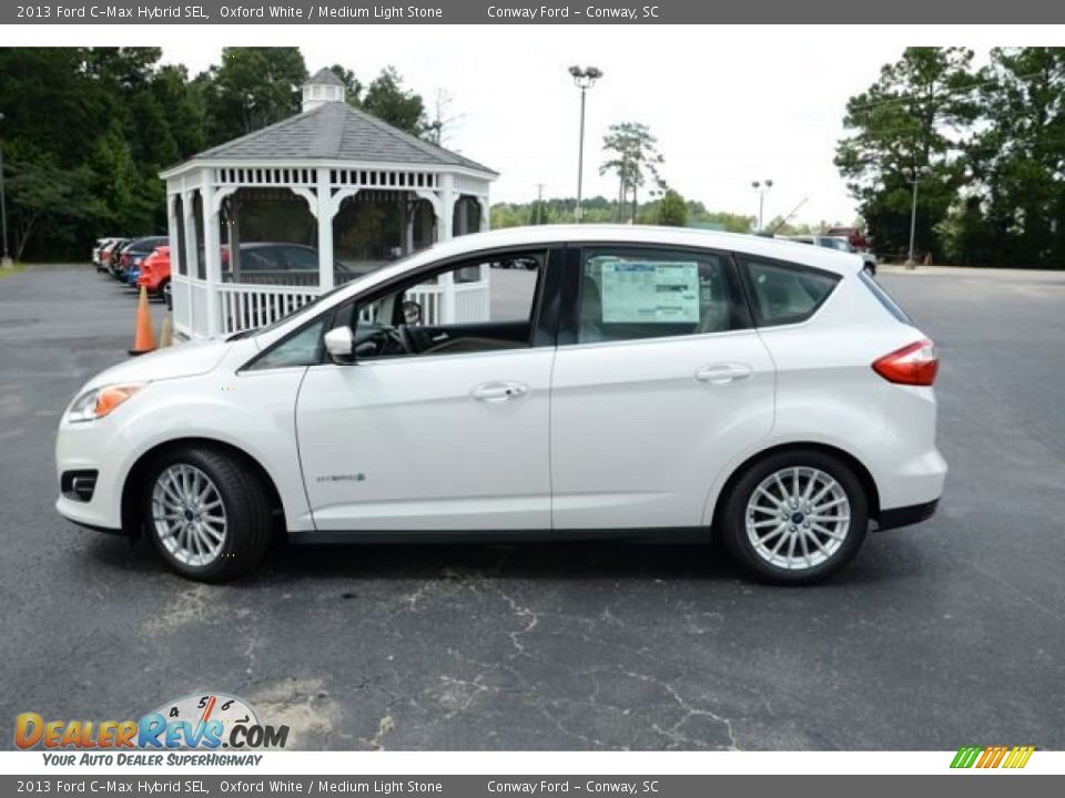 2013 Ford C-Max Hybrid SEL Oxford White / Medium Light Stone Photo #8