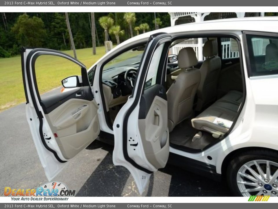 2013 Ford C-Max Hybrid SEL Oxford White / Medium Light Stone Photo #10