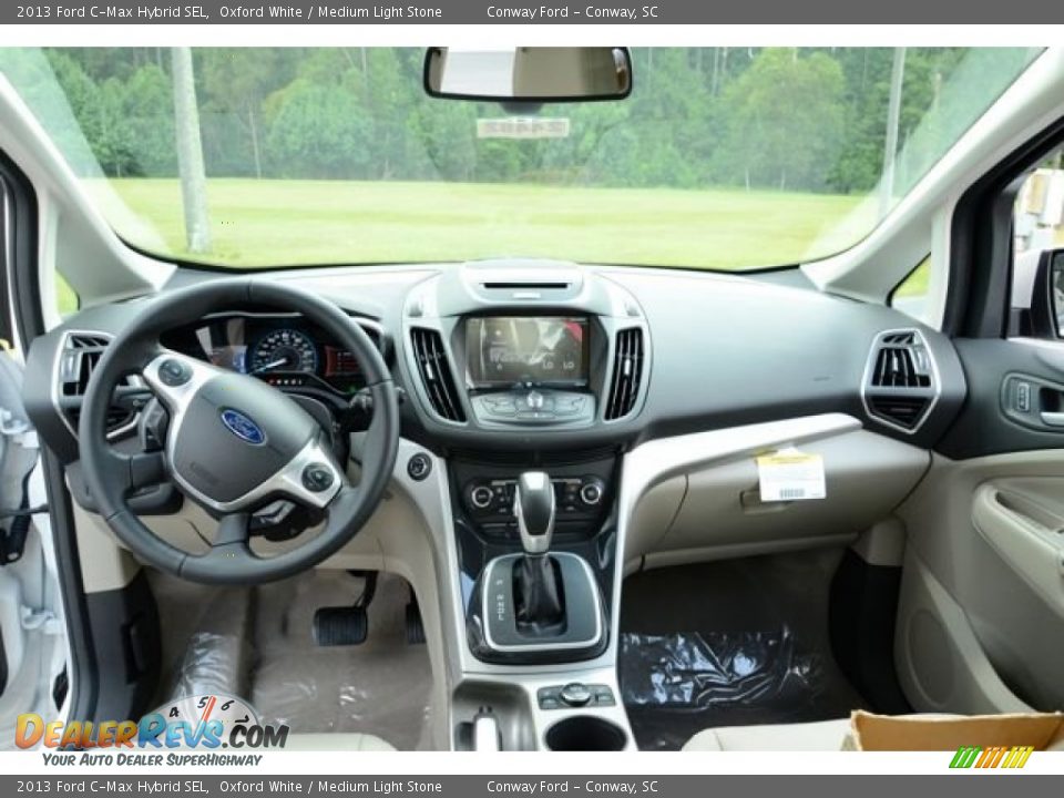 2013 Ford C-Max Hybrid SEL Oxford White / Medium Light Stone Photo #13