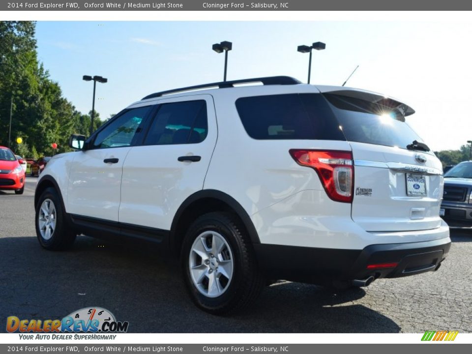 2014 Ford Explorer FWD Oxford White / Medium Light Stone Photo #20