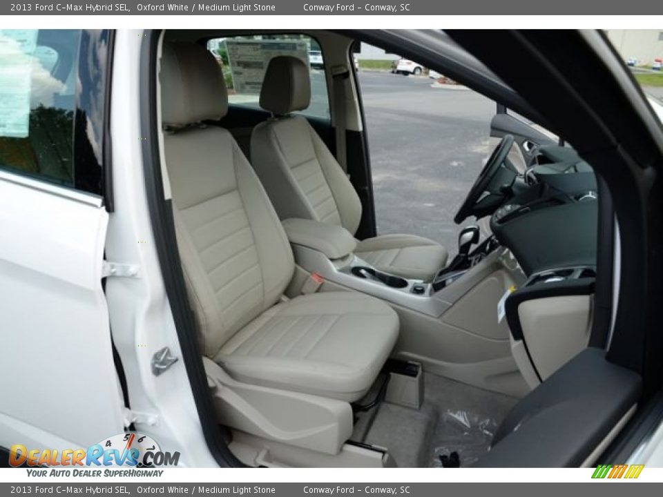 2013 Ford C-Max Hybrid SEL Oxford White / Medium Light Stone Photo #17