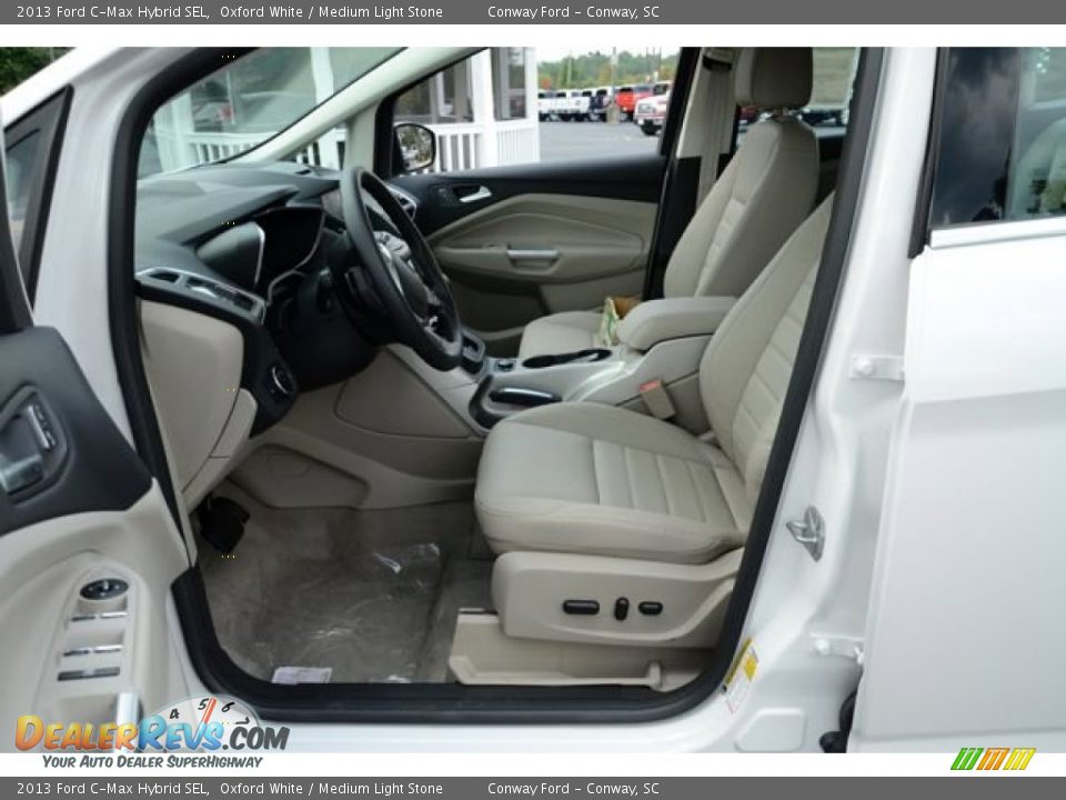 2013 Ford C-Max Hybrid SEL Oxford White / Medium Light Stone Photo #19