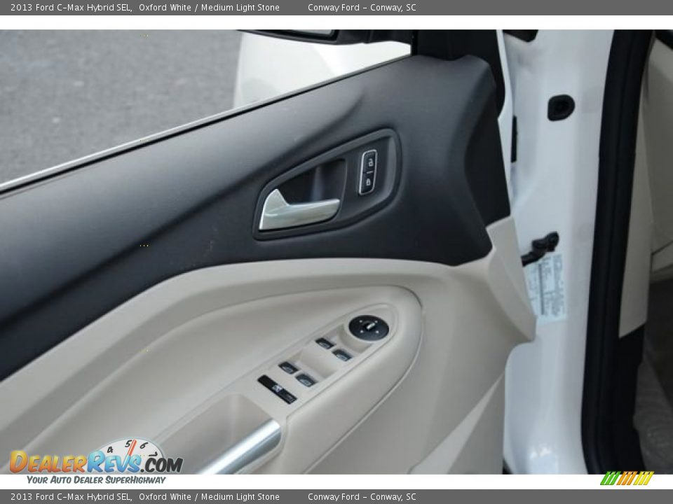 2013 Ford C-Max Hybrid SEL Oxford White / Medium Light Stone Photo #21