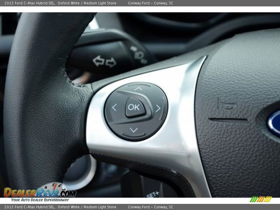 2013 Ford C-Max Hybrid SEL Oxford White / Medium Light Stone Photo #24