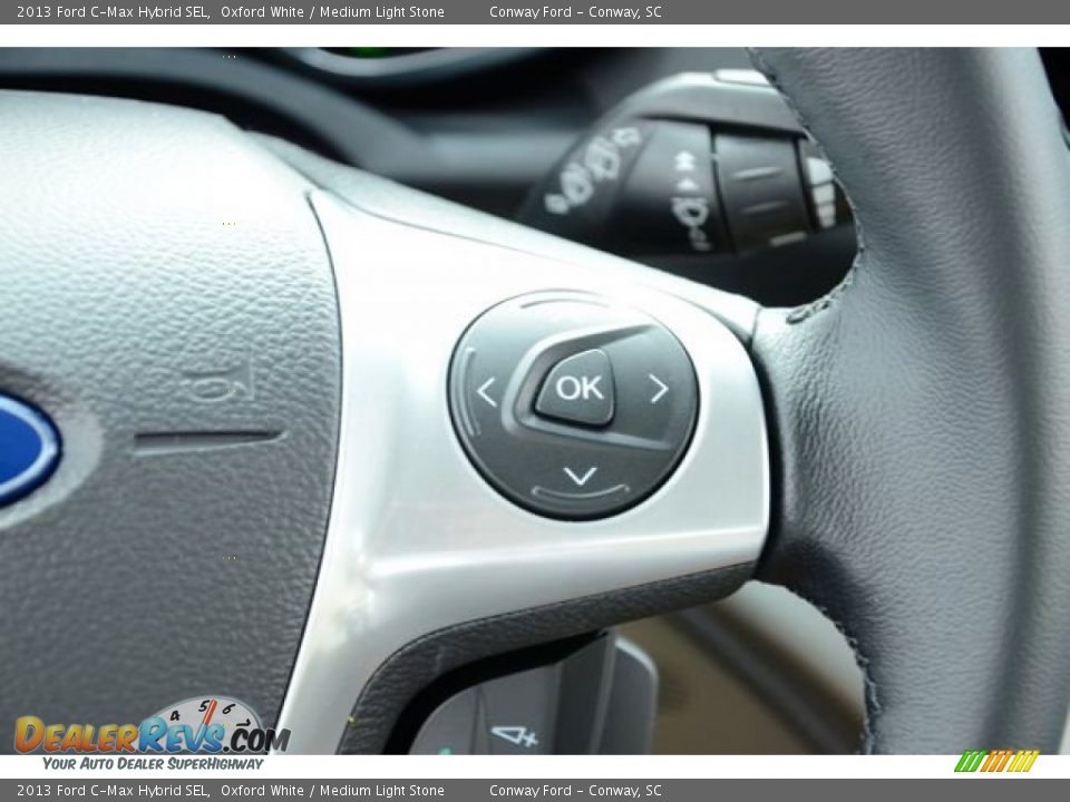 2013 Ford C-Max Hybrid SEL Oxford White / Medium Light Stone Photo #26