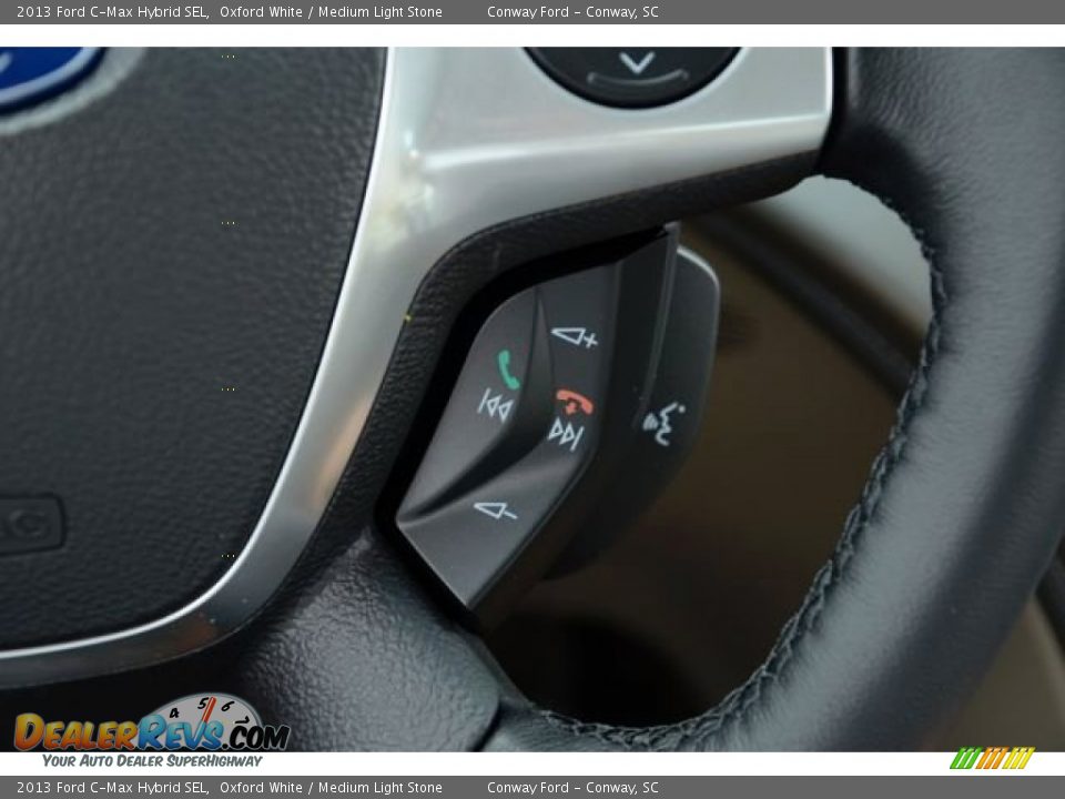 2013 Ford C-Max Hybrid SEL Oxford White / Medium Light Stone Photo #27