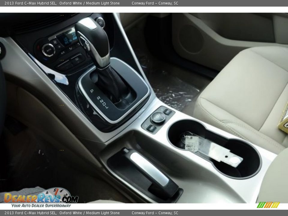 2013 Ford C-Max Hybrid SEL Oxford White / Medium Light Stone Photo #30