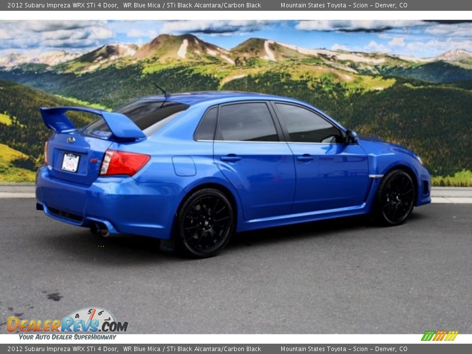2012 Subaru Impreza WRX STi 4 Door WR Blue Mica / STi Black Alcantara/Carbon Black Photo #3