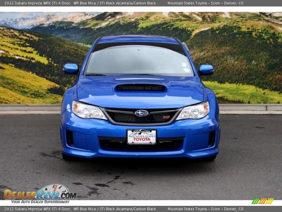 2012 Subaru Impreza WRX STi 4 Door WR Blue Mica / STi Black Alcantara/Carbon Black Photo #4