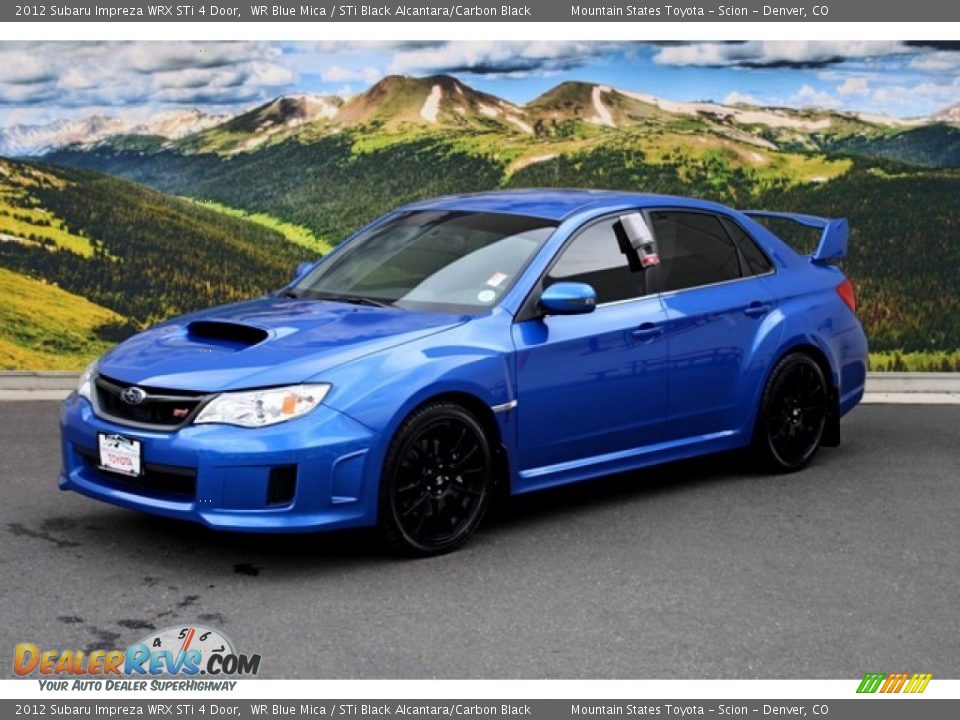 2012 Subaru Impreza WRX STi 4 Door WR Blue Mica / STi Black Alcantara/Carbon Black Photo #5