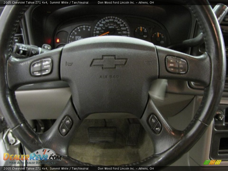 2005 Chevrolet Tahoe Z71 4x4 Summit White / Tan/Neutral Photo #16