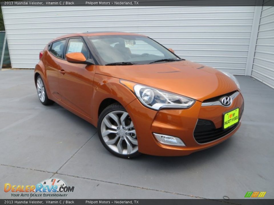 2013 Hyundai Veloster Vitamin C / Black Photo #1