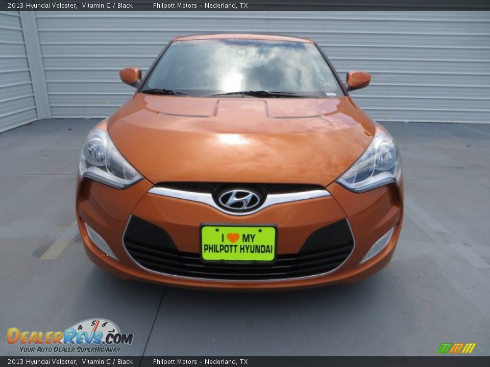 2013 Hyundai Veloster Vitamin C / Black Photo #9
