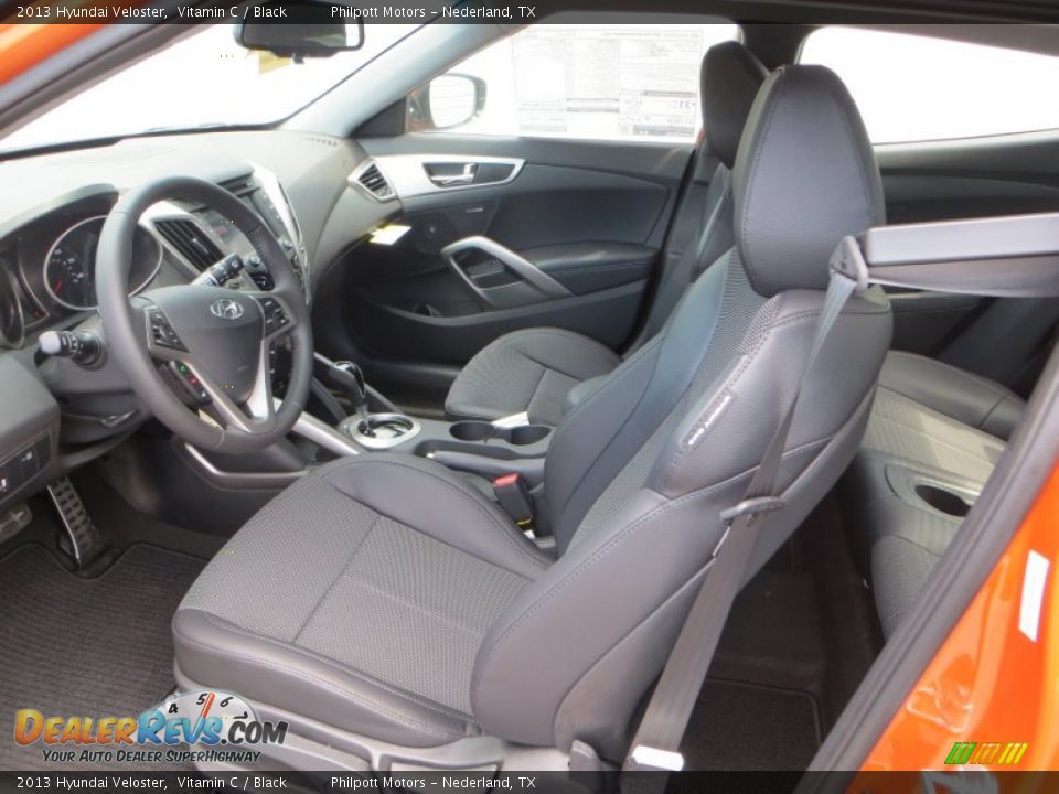 2013 Hyundai Veloster Vitamin C / Black Photo #21