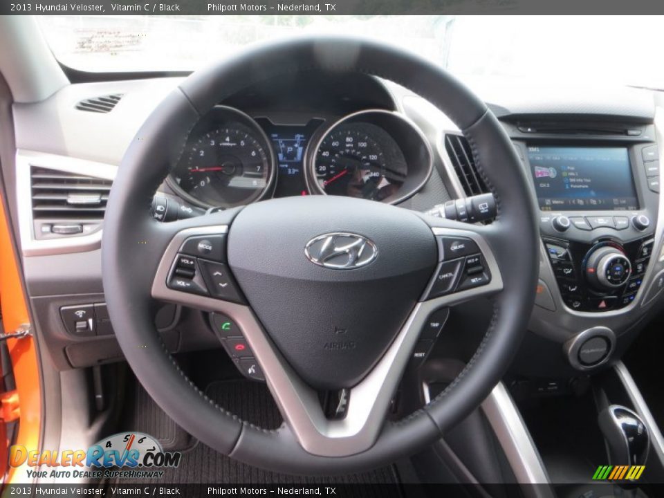 2013 Hyundai Veloster Vitamin C / Black Photo #26