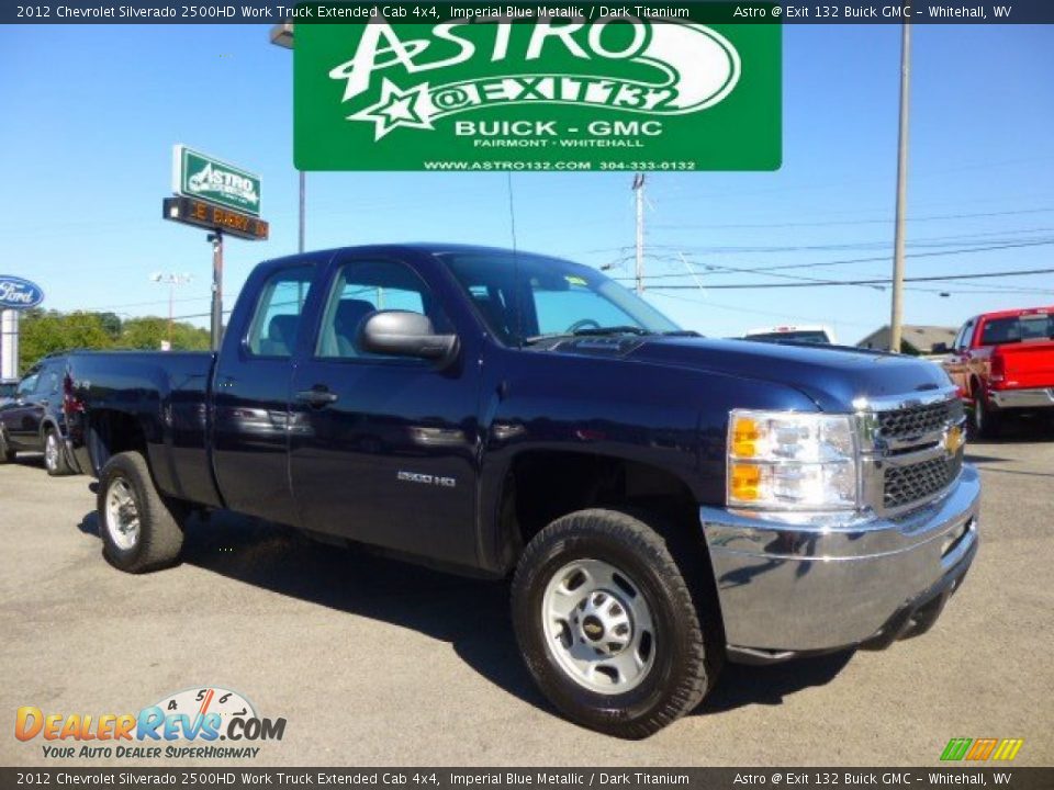 2012 Chevrolet Silverado 2500HD Work Truck Extended Cab 4x4 Imperial Blue Metallic / Dark Titanium Photo #1