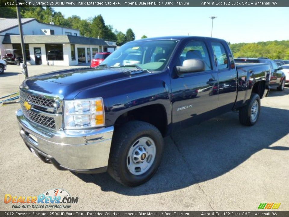 2012 Chevrolet Silverado 2500HD Work Truck Extended Cab 4x4 Imperial Blue Metallic / Dark Titanium Photo #3