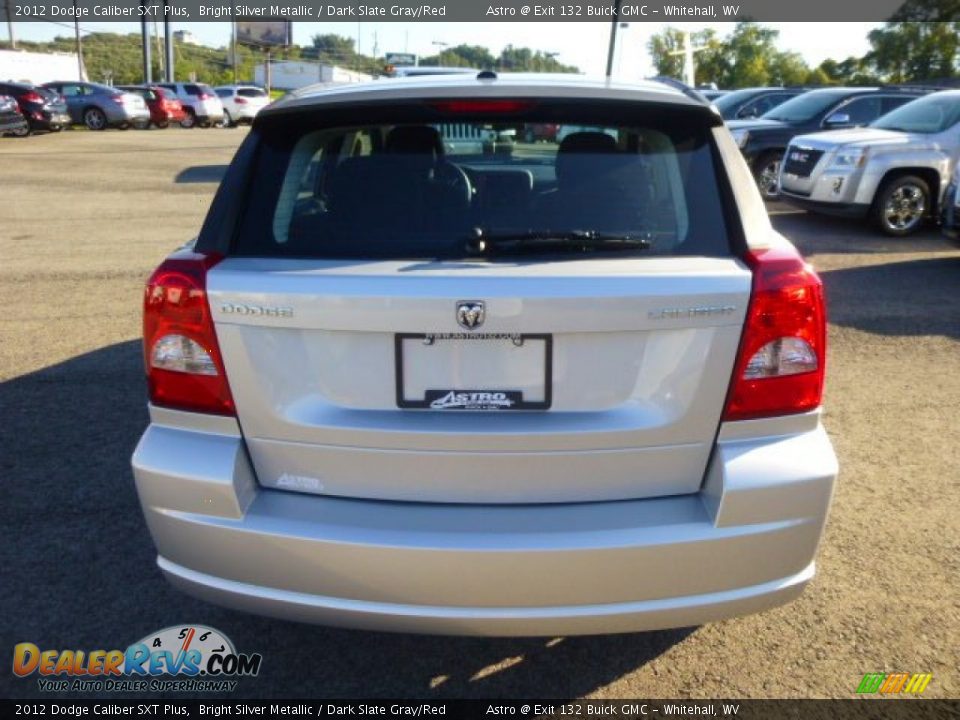 2012 Dodge Caliber SXT Plus Bright Silver Metallic / Dark Slate Gray/Red Photo #5