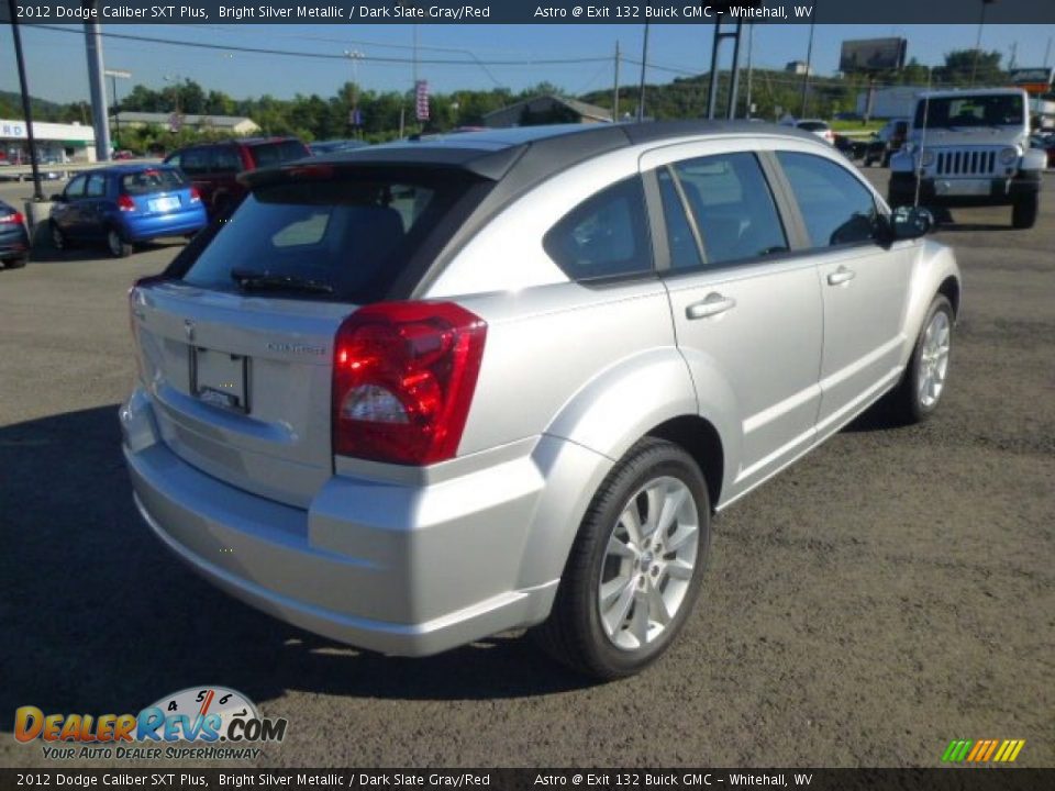 2012 Dodge Caliber SXT Plus Bright Silver Metallic / Dark Slate Gray/Red Photo #6