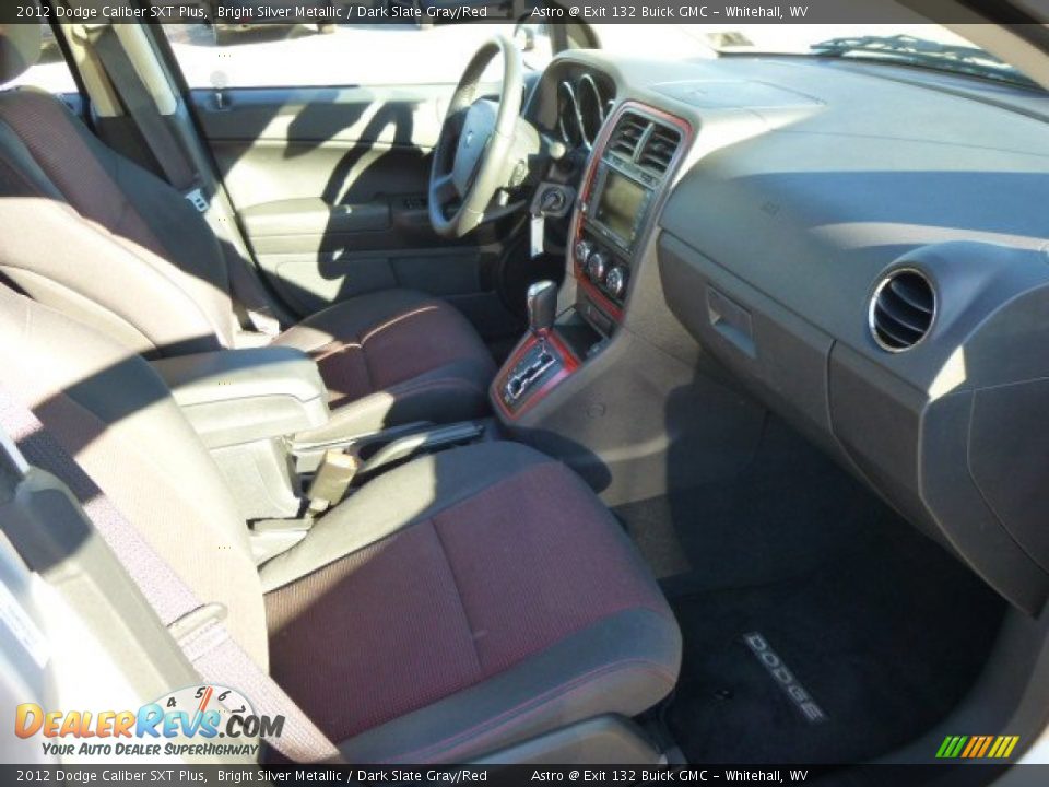 2012 Dodge Caliber SXT Plus Bright Silver Metallic / Dark Slate Gray/Red Photo #9