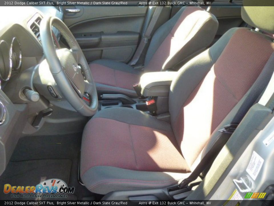 2012 Dodge Caliber SXT Plus Bright Silver Metallic / Dark Slate Gray/Red Photo #15