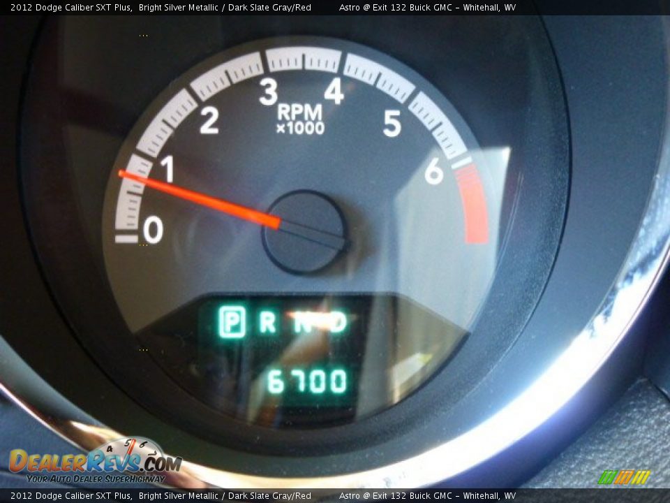 2012 Dodge Caliber SXT Plus Bright Silver Metallic / Dark Slate Gray/Red Photo #20