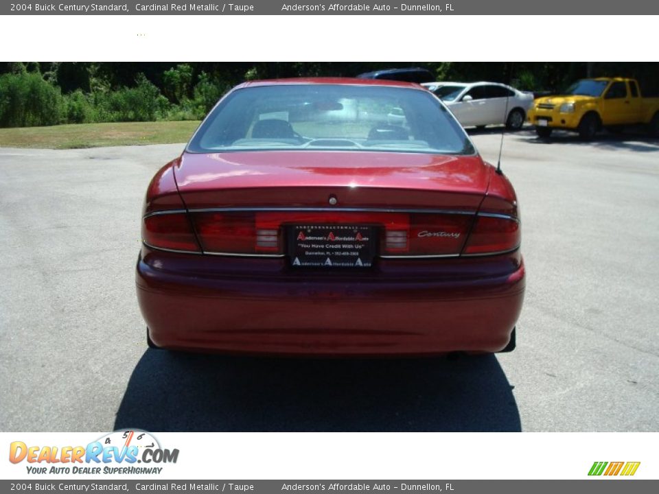 2004 Buick Century Standard Cardinal Red Metallic / Taupe Photo #4