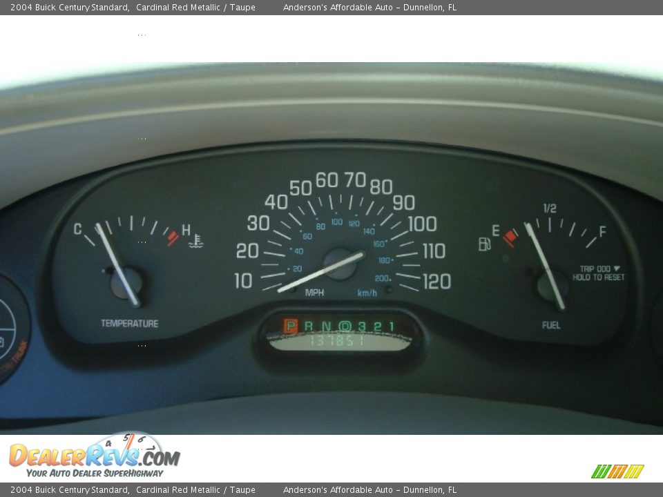 2004 Buick Century Standard Cardinal Red Metallic / Taupe Photo #11