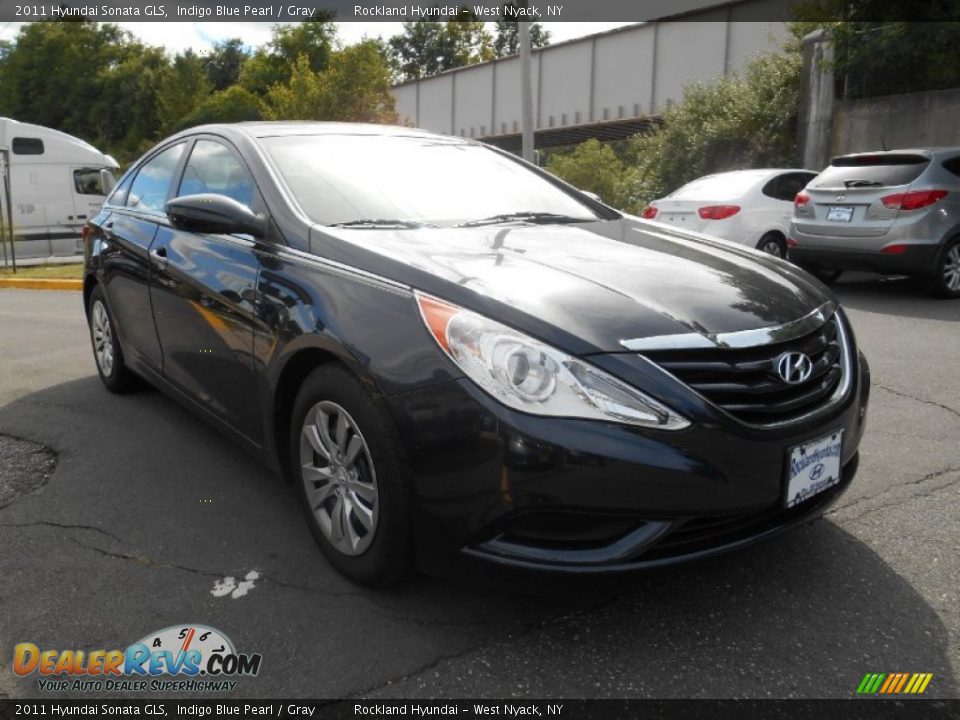 2011 Hyundai Sonata GLS Indigo Blue Pearl / Gray Photo #3