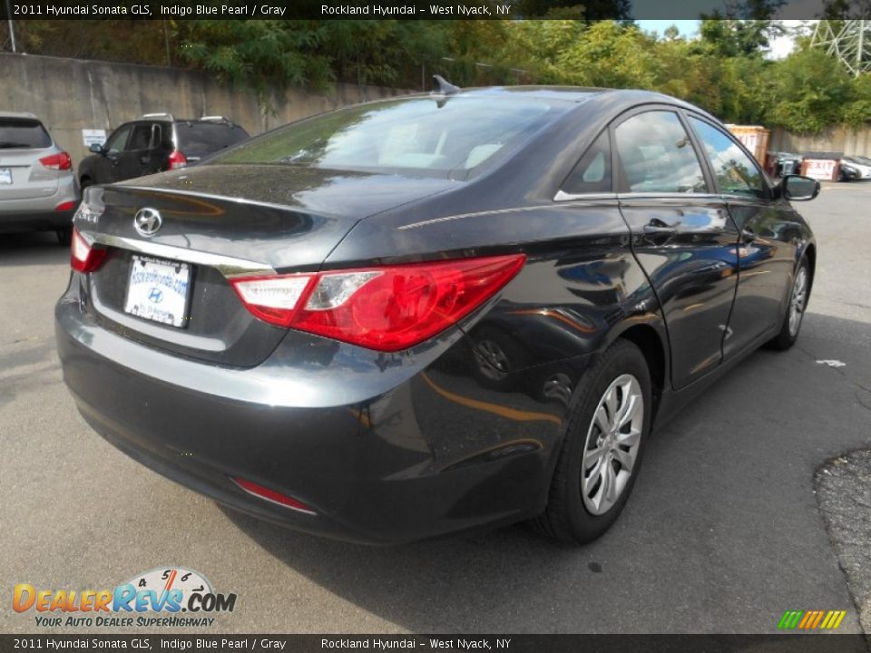 2011 Hyundai Sonata GLS Indigo Blue Pearl / Gray Photo #4