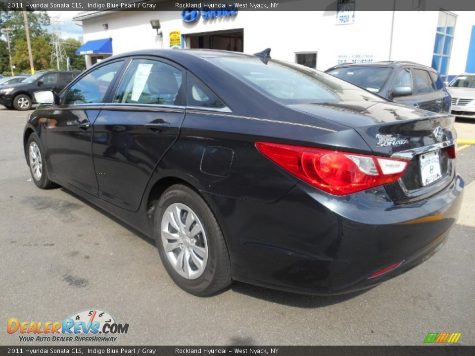 2011 Hyundai Sonata GLS Indigo Blue Pearl / Gray Photo #6