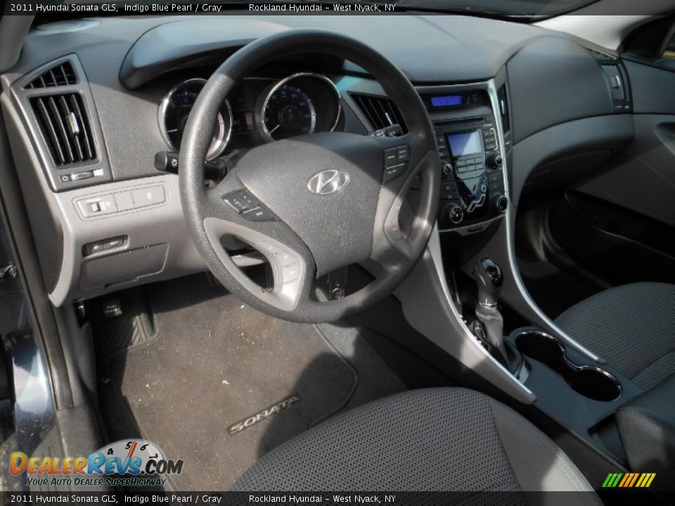 2011 Hyundai Sonata GLS Indigo Blue Pearl / Gray Photo #9