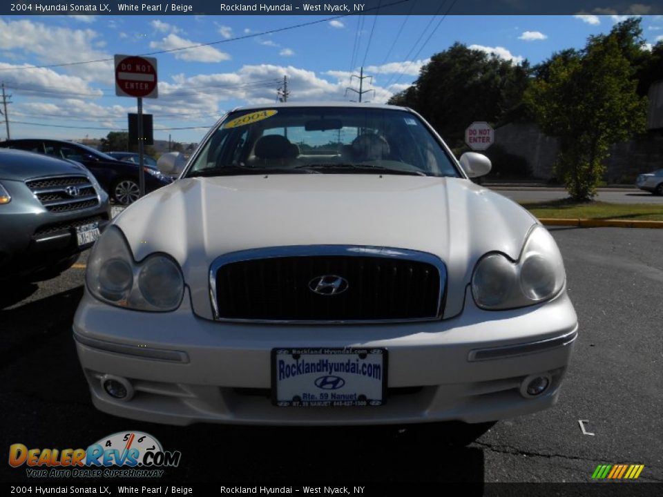 2004 Hyundai Sonata LX White Pearl / Beige Photo #2