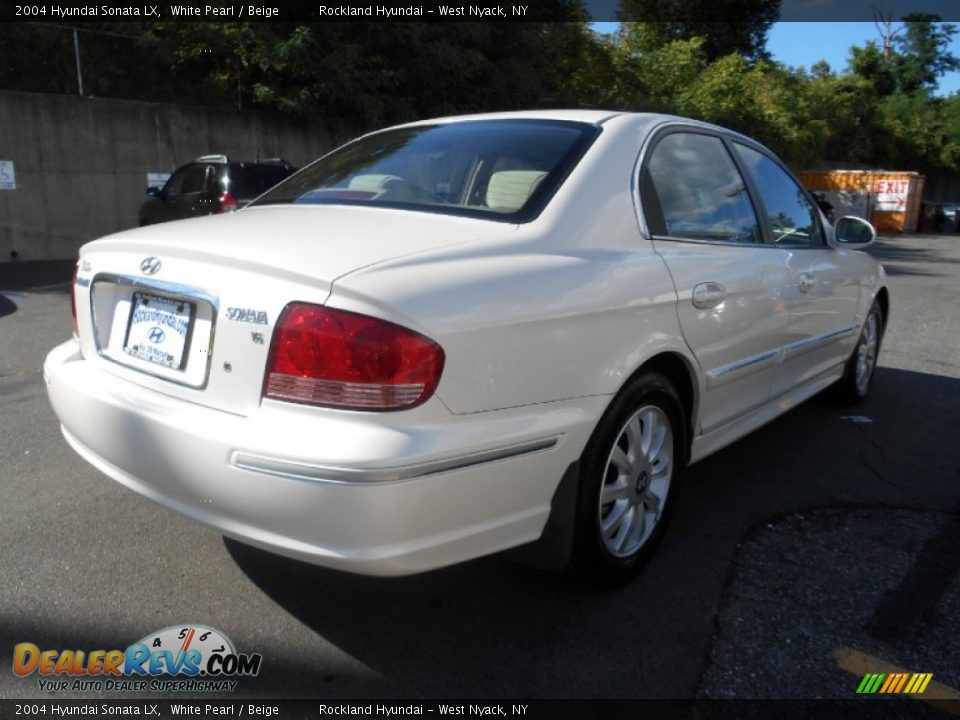 2004 Hyundai Sonata LX White Pearl / Beige Photo #4