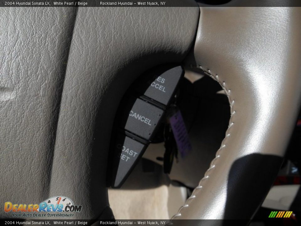 2004 Hyundai Sonata LX White Pearl / Beige Photo #13