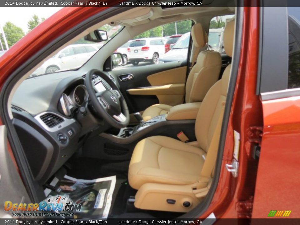 Black/Tan Interior - 2014 Dodge Journey Limited Photo #6