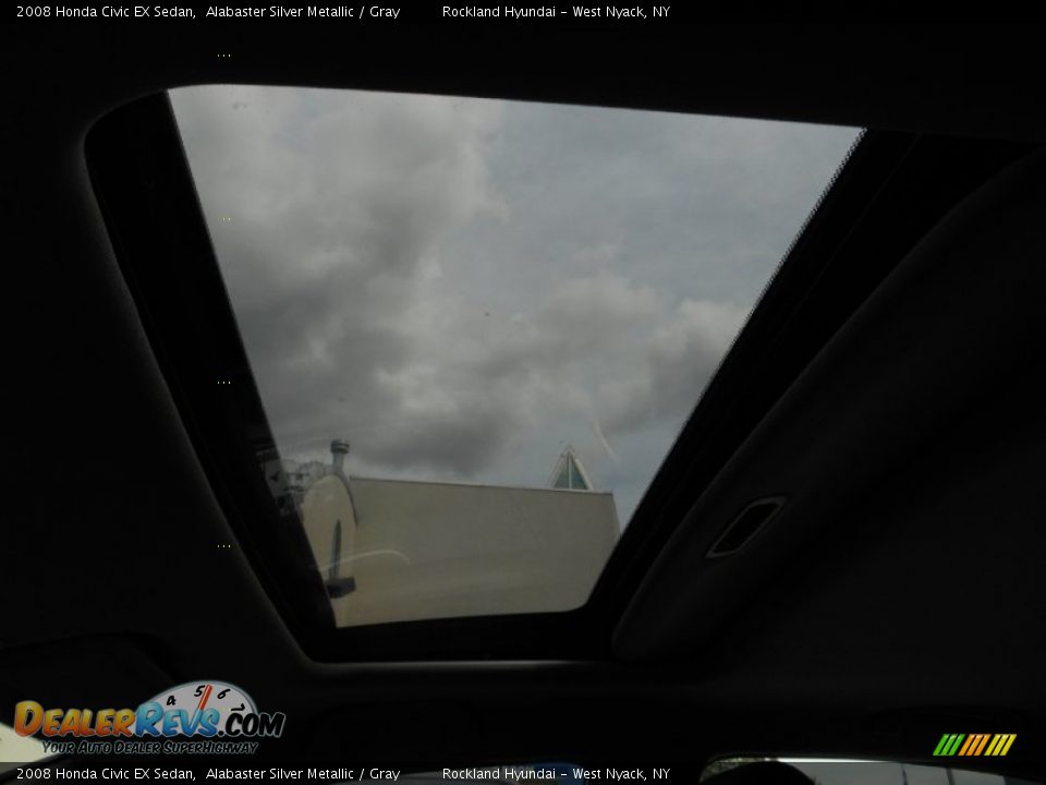 2008 Honda Civic EX Sedan Alabaster Silver Metallic / Gray Photo #11