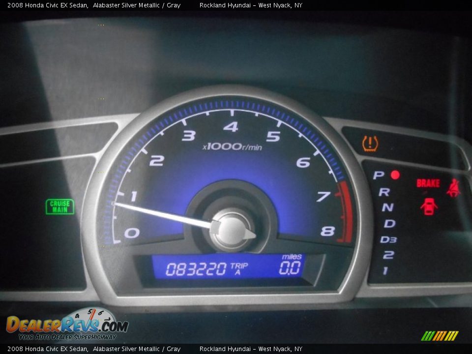2008 Honda Civic EX Sedan Alabaster Silver Metallic / Gray Photo #16