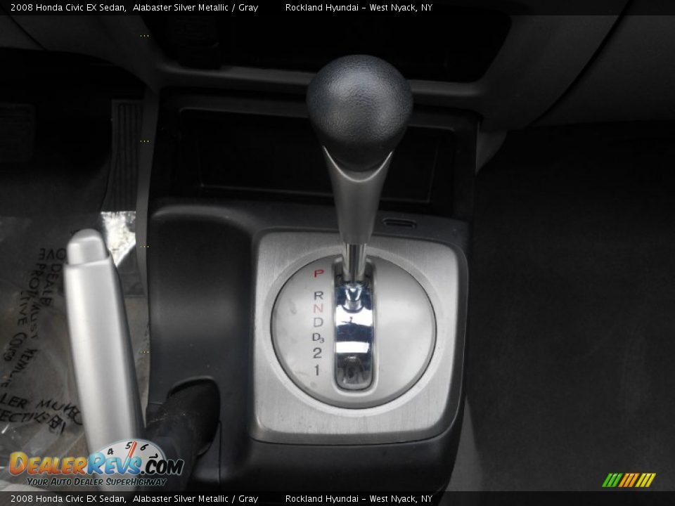 2008 Honda Civic EX Sedan Alabaster Silver Metallic / Gray Photo #18