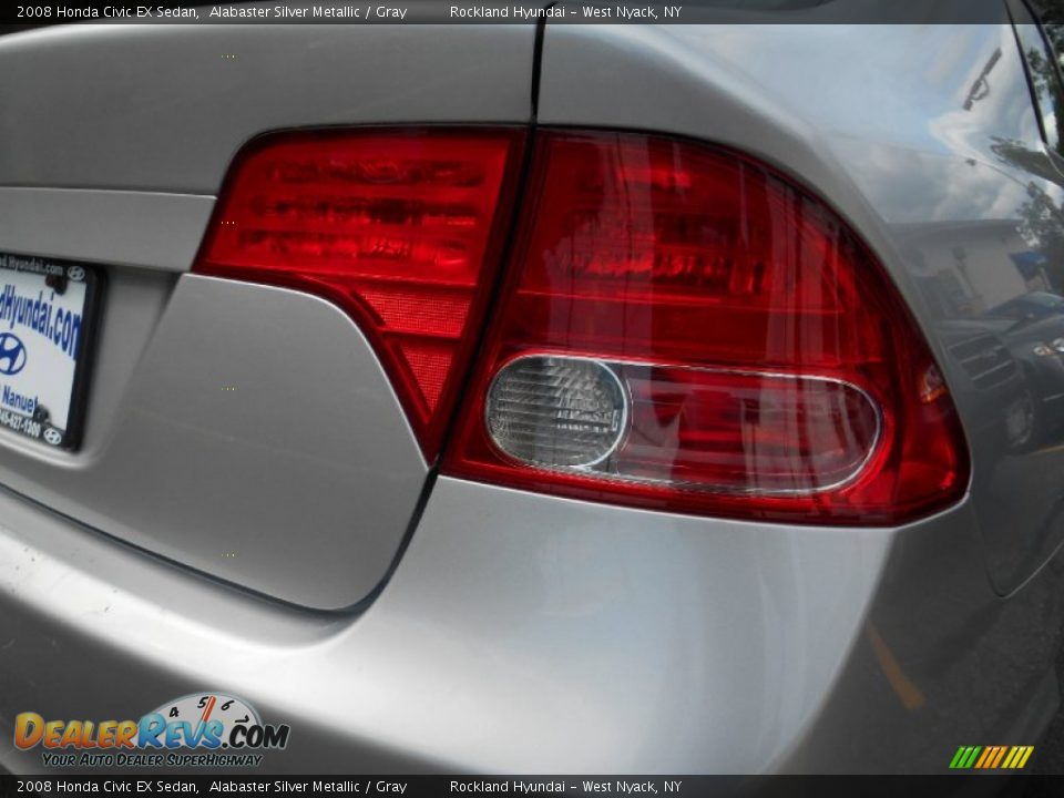 2008 Honda Civic EX Sedan Alabaster Silver Metallic / Gray Photo #21